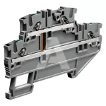 EFD.1/CI/GR Złącze push-in 1,5mm^2, 2-piętrowe z mostkiem wew. pionowym, szare