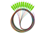 Pigtail SM 1J 9/125 wtyk SC/APC (G.657.A1) dł. 2 m "EASY STRIP" opak. 12 szt. wielokolorowe ALANTEC