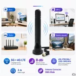 Qoltec Antena 5G LTE dookólna DUAL | 8dBi | Wewnętrzna