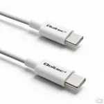 Qoltec Kabel USB-C |  USB-C | 60W | QC 3.0 | 480 MB/s |  PD | 1m | Biały