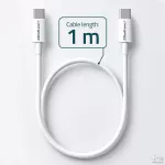 Qoltec Kabel USB-C |  USB-C | 60W | QC 3.0 | 480 MB/s |  PD | 1m | Biały