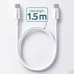 Qoltec Kabel USB-C | USB-C | 60W | QC 3.0 | 480 MB/s | PD | 1.5m | Biały