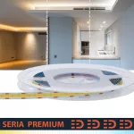 Taśma LED Premium 12V 608led/m COB 11W/m  CCT 2700-6500K IP20 1200lm/m 8mm CRI90 3Y 50m