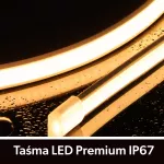 Taśma LED Premium 24V 320led/m COB 10W/m  3000K IP67 700lm/m 10mm CRI90 3Y 1m
