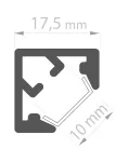 Profil Led KUBIK-45 2m anodowany KLUŚ