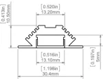 Profil Led PAC-ALU 1m anodowany KLUŚ