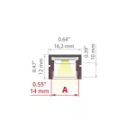 Profil Led PDS-4-PLUS 2m czarny  anodowany KLUŚ