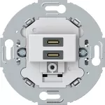 Mechanizm gniazda ładowania do serii obrotowych USB C+C 20W PD, bialy mat