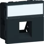 tehalit.WA Płytka nośna z polem opisowym 1xRJ45 Typ 01 45x45mm czarny