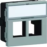 tehalit.WA Płytka nośna z polem opisowym 2x RJ45 do gniazd Keystone Typ 05 45x45mm alu