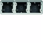 W.1 Adapter natynkowy 3-kr poziomy 2 wejścia, IP55, szary