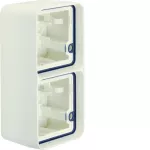 W.1 Adapter natynkowy 2-kr pionowa 2 wejścia, IP55, biały