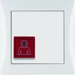 B.Kwadrat/S.1 System przywoławczy Przycisk przywołania z ramką, biały połysk