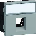 tehalit.WA Płytka nośna z polem opisowym 1xRJ45 Typ 05 45x45mm alu
