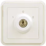 W.1 Łącznik na klucz z zamkiem, klucz w 3 pozycjach, kompletny, IP55, biały
