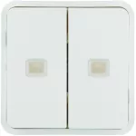 W.1 Klawisz 2 krotny z soczewkami do modułu KNX IP55, biały