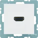 S.1/B.3/B.7 Gniazdo HDMI z przyłączem 90° biały