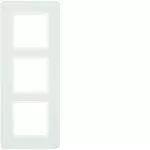 Q.7 Ramka 3-krotna, biały aksamit, lakierowany