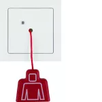 S.1 System przywoławczy Łącznik pociągany z ramką, biały matowy