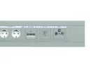 tehalit.WA Maskownica 80mm 1-krotna 55x55mm pole opisowe PC-ABS bezhalog l.alu