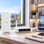 Qoltec Antena 4G LTE DUAL z podwójnym złączem SMA| 30dBi | Wewnętrzna