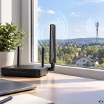 Qoltec Antena 4G LTE dookólna | 7dBi | Wewnętrzna