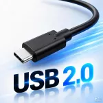 Qoltec Kabel USB-C męski | USB-C męski | 480 Mb/s | 0.5m | Czarny