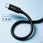 Qoltec Kabel USB-C męski | USB-C męski | 480 Mb/s | 1.4m | Czarny
