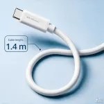 Qoltec Kabel USB-C męski | USB-C męski | 480 Mb/s | 1.4m | Biały
