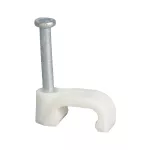 Uchwyt kablowy z gwoździem FLOP-8/4, 8x4mm, YDYp 3x1 (100szt.) biały