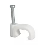 Uchwyt kablowy z gwoździem FLOP-10/6, 10x6mm, YDYp 3x1,5 (100szt.) biały