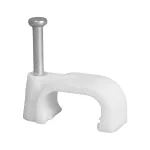 Uchwyt kablowy z gwoździem FLOP-13/7, 13x7mm, YDYp 3x2,5 (100szt.) biały