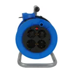 Przedłużacz bębnowy P-M-25/s, Ø230, 25mb, 4x230V, Schuko niebieski