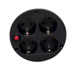 GDPS - Gniazdo do przedłużacza SCHUCO 4x220V+ Termik czarny
