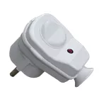 Wtyczka Kątowa z włącznikiem i kontrolą załączania AWA-ŁKB, 2P+Z, 16A, 250V, rozbieralna, IP44B (IP40 VDE) biała
