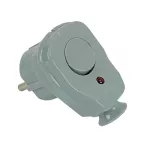 Wtyczka Kątowa z włącznikiem i kontrolą załączania AWA-ŁKB, 2P+Z, 16A, 250V, rozbieralna, IP44B (IP40 VDE) szara