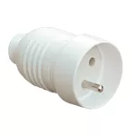 Gniazdo Wtyczkowe z zawieszką AWA-G1, 2P+Z, 16A, 250V, rozbieralne białe