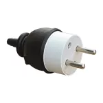 Wtyczka Prosta AWA-WO, 2P+Z, 16A, 250V, IP44, rozbieralna czarny