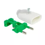 Wtyczka Płaska FWB, 2P, 10A, 250V, rozbieralna biała