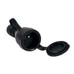 Gniazdo Proste Gumowe FGG, 2P+Z, 10A, 250V, IP44, rozbieralne czarny