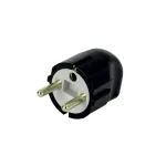 Wtyczka Kątowa Uniwersalna FWKC, 2P+Z, 10A, 250V, rozbieralna czarny