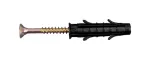 Nylonowy kołek rozporowy z wkrętem <krzyż.> KRN-115, Ø6 (3x40) (200szt.) czarny/metal