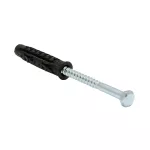 Nylonowy kołek rozporowy z wkrętem <klucz> KRN-170, Ø10 (5x80) (100szt.) czarny/metal