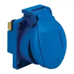 Gniazdo Tablicowe VGT 201-06 z klapką, 2P+Z, 16A 250V, IP54, niebieskie