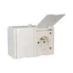 Żuk Gn.podw. 2x2P+Z n/t IP44 białe VG 262-01