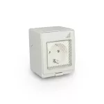 Gniazdo pojedyncze Schuko natynkowe GPNS IP55 "AQUA55" szare