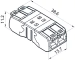 Szybkozłączka Przelotowa CMK-652 transparentny/pomarancz