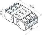 Szybkozłączka Przelotowa CMK-653 transparentny/pomarancz