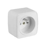 Gniazdo natynkowe pojedyncze GNBP250, białe, 2P+Z, 250V, 16A, IP20