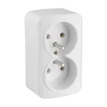 Gniazdo natynkowe podwójne GNBD250, białe, 2x2P+Z, 250V, 16A, IP20